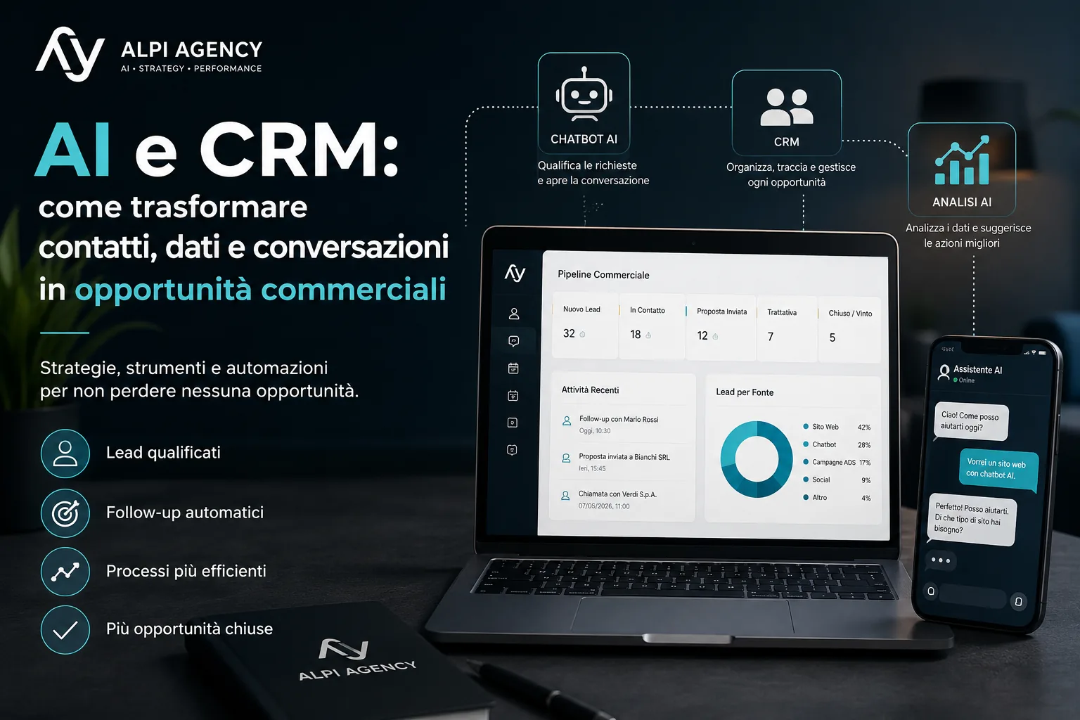 AI e CRM per trasformare contatti e conversazioni in opportunità commerciali